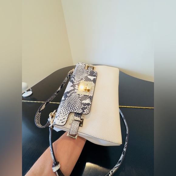 NWT RARE Luxury Authentic Michael Kors Astrid Python Embossed Leather Bag - Picture 7 of 17